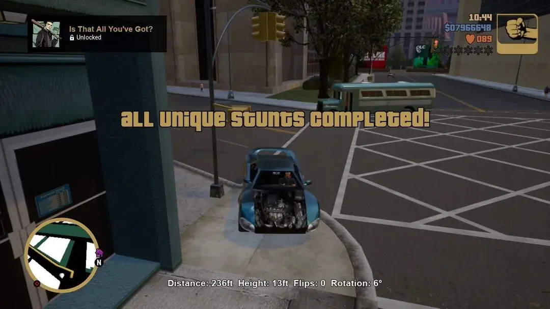 Achievement „All Unique Stunts Completed" — jedno z trudniejszych wyzwań w GTA 3