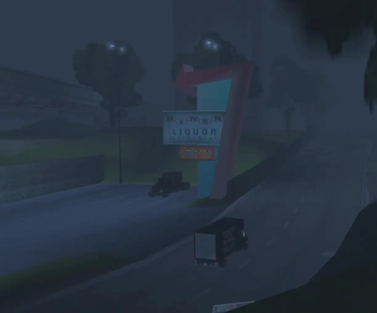 Mgła nad Shoreside Vale — przedmieścia Liberty City o świcie (GTA 3)