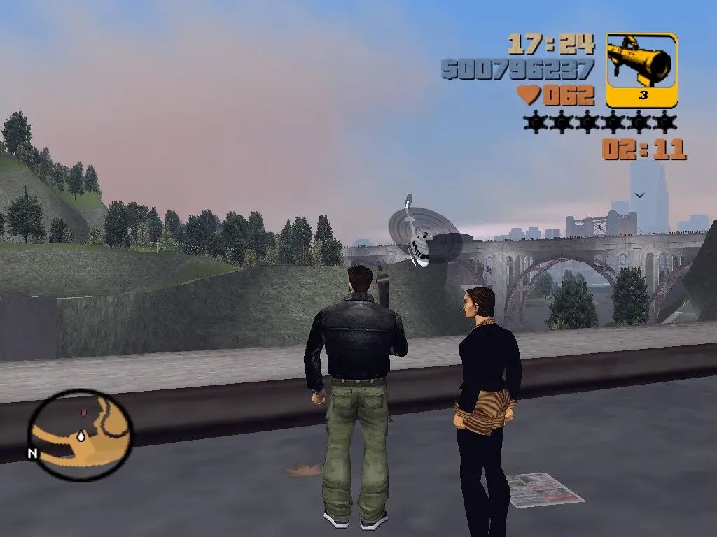 Portland Harbor — port w GTA 3 z dźwigami i statkami