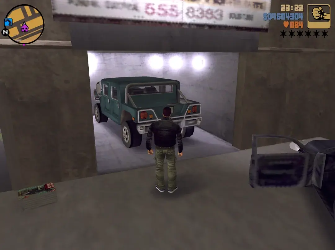 Patriot — wojskowy SUV w GTA 3 dostępny w bazie Phil Cassidy